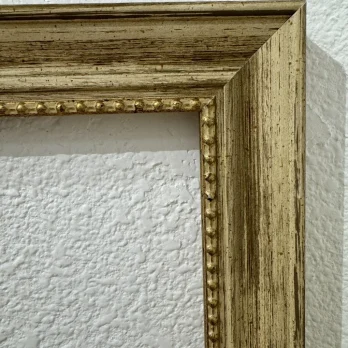 French Country Picture Frame Cream & Gold Bead Wall Frame Only 5×7 8×10 11×14 16×20 18×24 20×24