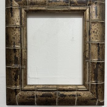 Silver Bamboo Picture Frame, Tropical Tiki Ready Made Frame, Coastal Island Decor