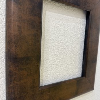 Country Picture Frame – Brown Faux Leather for Photo, Art, Painting, 6 sizes