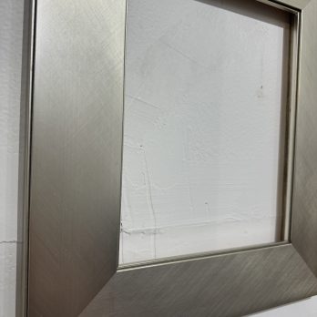Brushed Silver Wood Picture Frame 3″ wide 8×8 notforsale