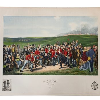 The Golfers at St. Andrews Signed Hand-Colored Golf Etching